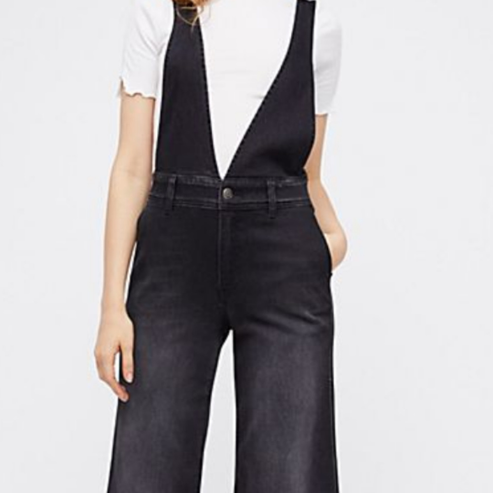 Never Worn- Free people A Line Denim Overalls